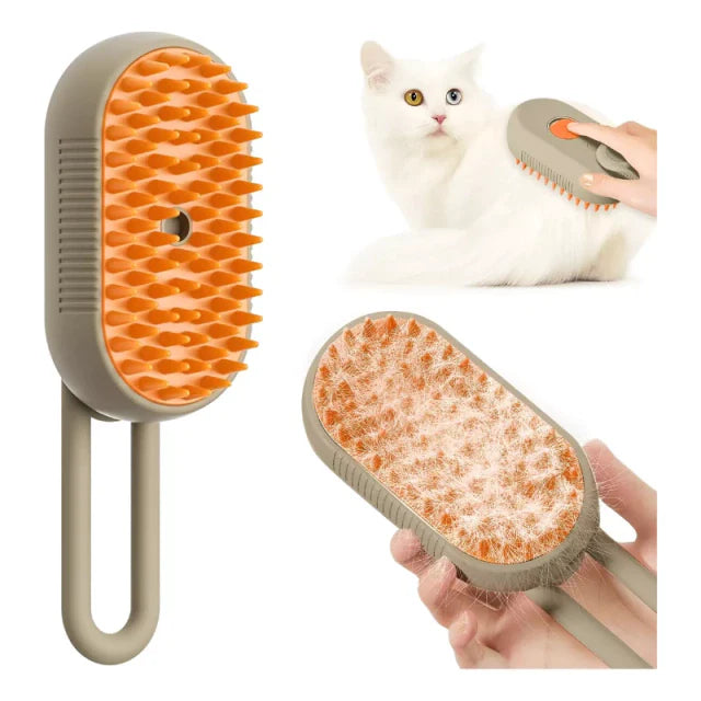 Cepillo gato/perro a vapor 3 en 1